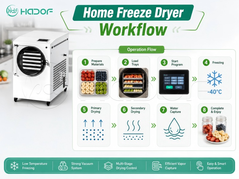 Working Principle of Home Freeze Dryer