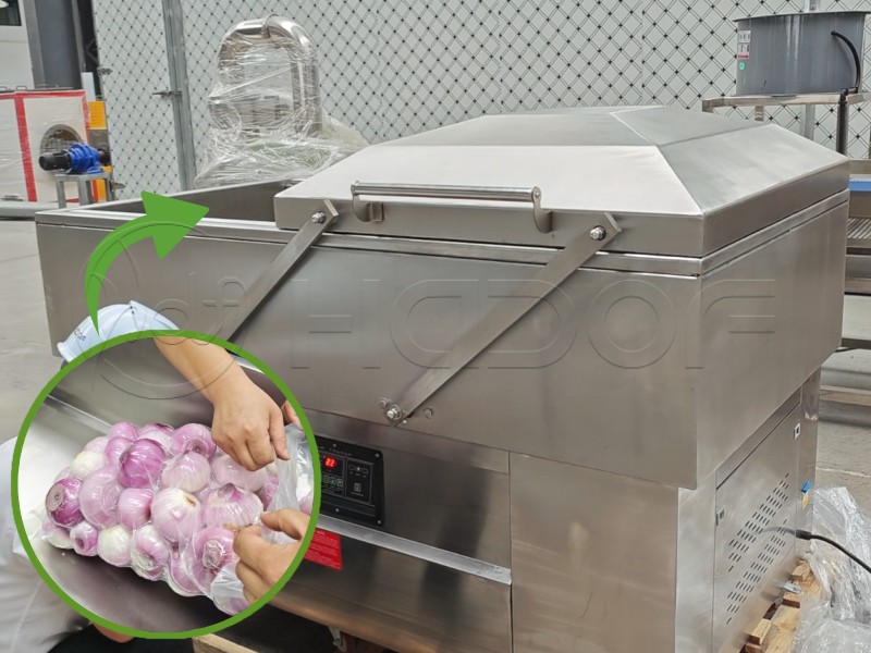 Conveying And Vacuum Onion Packing