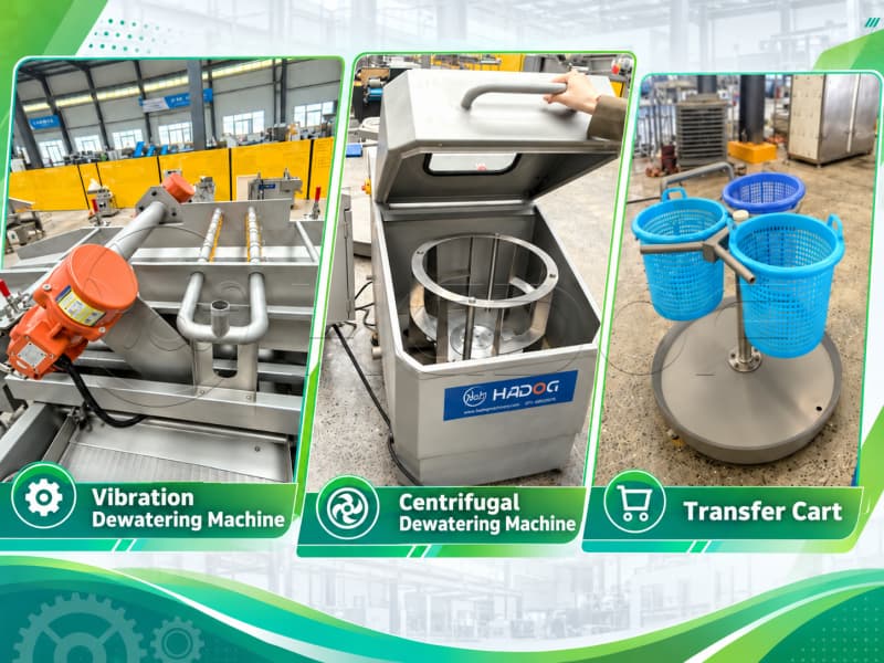 Vibrating Dewatering & Centrifugal Vegetable Dehydration
